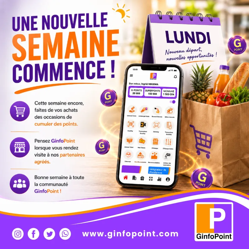 Une nouvelle semaine commence ! Cette semaine encore, faites de vos achats des occasions de cumuler des points.