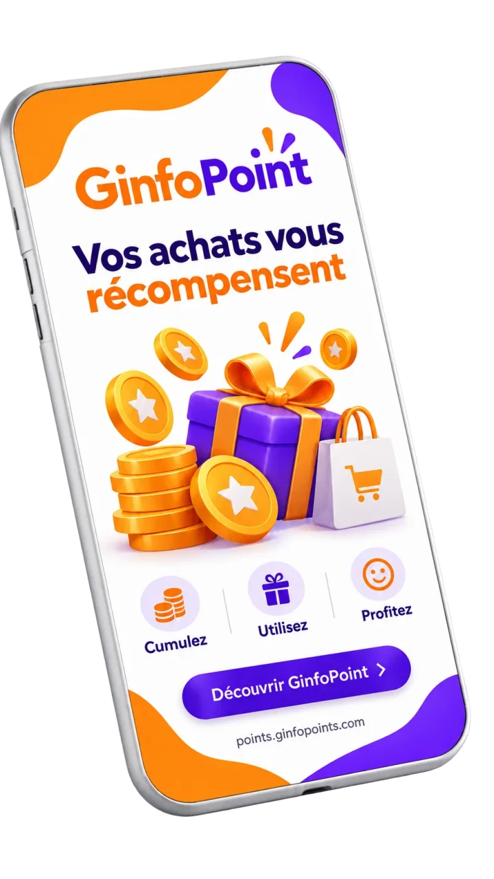 Application GinfoPoint : « Vos achats vous récompensent » — cumulez, utilisez, profitez